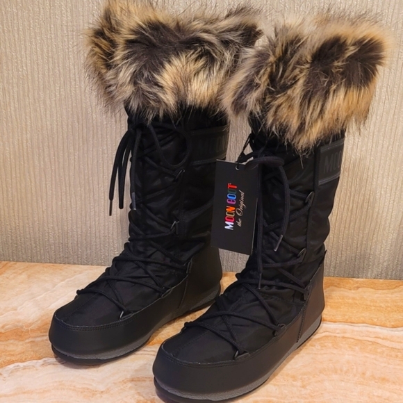 Moon Boot Monaco Tall high black boots Moon Boot Monaco Boots - Picture 6 of 15